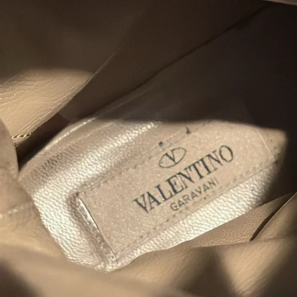 Valentino Garavani Black Heeled Moto Boots Tea Rose Studded Italian Leather 37.5 - Picture 6 of 10